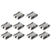 1X(10 Pcs Spare Parts Type B Micro USB Female Jack Connector Port Socket E5P3)