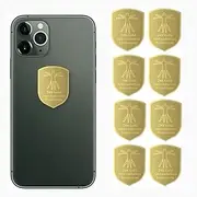 WETBEN EMF Anti Radiation Protection Sticker Shields, 24K Gold Cell Phone Sticker Protection Blocker for laptops Tablets Blocks 5G Wi-Fi Bluetooth Protection Neutralizer (Gold-8PCS)