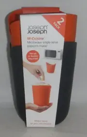 Joseph Joseph Microwave Popcorn Popper Maker Single Serve Silicone 2 Pack