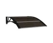 vidaXL Door Canopy Black 100x80 cm Polycarbonate