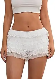 [WYFC] Women Lolita Bloomers Lace Mini Ruffle Shorts Y2k Shorts Sexy Boy Shorts Cute Shorts