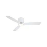 Mercator Smart Grid Connect 132cm White 3 Blades Aleno Close Ceiling Fan With Tricolour LED