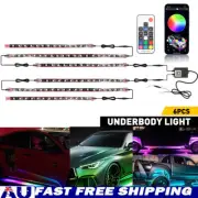 6X RGB Dream Color Car Underbody 120/60CM LED Light Bluetooth Strip APP Control