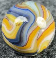 Jabo - Pastel Flame Swirls - Multi Color Stunner - Colorful - Measures .72”