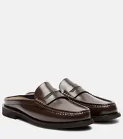 [Brunello Cucinelli] Brunello Cucinelli Monili leather mules AU 7 brown