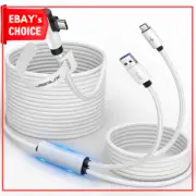 Link Cable 16FT USB 3.0 High Speed Charger for Oculus Quest 2/1 Pro Pico 4 White