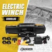 Bunker Indust 6000LBS/2722KGS Electric Winch 12V Synthetic Rope Wireless UTV ATV