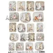Spring Rabbit & Geese Minis | A4 Rice Paper | Paper for Decoupage | AB Studios