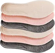 PEPLAYTAL Unisex Warm Winter Shoe Pads 3 Pack Breathable Insoles for Comfortable Heightening Arch Support