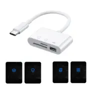 Card Reader 3-in-1 Mobile Phone Tablet Connected with Type-C to USB SD TF Cable