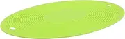 OKUMEYR Large Silicone Heat Pad for Kitchen Counter Heat Resistant Mat Non-Slip Shockproof Design Oval Shape Hot Dish Mat
