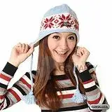 在飛比找遠傳friDay購物優惠-SNOWTRAVEL 3M拉繩遮耳防風保暖羊毛帽(水藍)