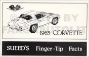 1963 Chevy Corvette Finger-Tip Facts Book Sting Ray Data Dealer Album Reprint