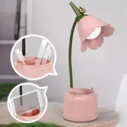 Pink Cute Desk Lamp for Kid, Rechargeable LED Lamp with USB Charging Port, Fl...