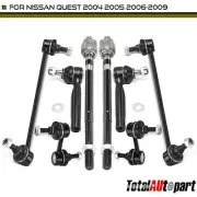 8x Stabilizer Bar Link & Tie Rod End for Nissan Quest 04-09 Front and Rear Side (for: Nissan)
