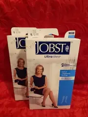 JOBST UltraSheer Lot Of 2 15-20mmHg Knee Hi CT Stockings XL Natural New In Box