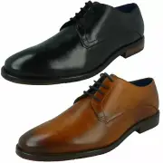 Mens Bugatti '311-77701-1100' Black Or Cognac Leather Formal Lace Up Shoes