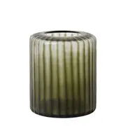 [James Lane] Cillian Vase Glass Dusty Grey - 22cm