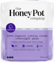 The Honey Pot Company - Overnight Pads with Wings. Infused w/Essential Oils...