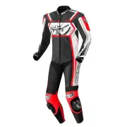 Race-Tech Black Red White One Piece Motorcycle Suit