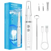 Electric Ultrasonic Dental Calculus Tooth Cleaner LED Scaler Plaque Remover Tool