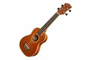Tiki '5 Series' Mahogany Solid Top Soprano Ukulele with Hard Case (Natural Satin)