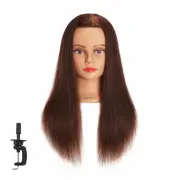Hairginkgo Mannequin Head 20"-22" Human Hair Manikin Head Hairdresser Training H