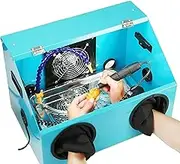 Metal Grinding Polishing Dust Box, Countertop Sandblasting Cabinet with Fan LED Lights and Water Circulation Equipment, Speed 2800r/min, for Cutting, Grinding, Engraving, Polishing A