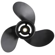 Marine Propeller 48-828156A12 Upgraded Aluminum Outboard Propeller 6/8/9.9/10/15HP for Mercury Outb Black