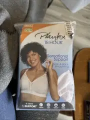Playtex Women's 18 Hour 20/27 Sensational Support Wirefree Bra 38DD WHITE