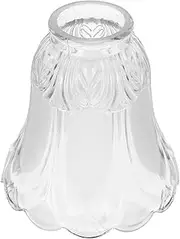 STOBAZA 1 Pack Ceiling Fan Light Covers, Bell Shaped Glass Lamp Shade Replacement, Lampshade Replacement for E27 Lights