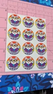 Vintage Trend Scratch N Sniff Stinky Stickers Bear Leather Awesome Glossy Sheet