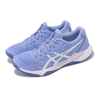 【asics 亞瑟士】排球鞋 GEL-Tactic 12 女鞋 紫 白 吸震 回彈 亞瑟膠 室內運動 羽排鞋 亞瑟士(1072A092400)