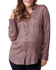 Nom Maternity Charley Animal Print Nursing Top