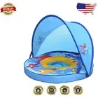 Portable Baby Pool Float with UPF 50 Canopy - Splash & Play Fun for Infants