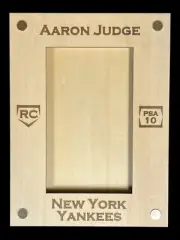 iWoodMD Custom Etched Frame - Aaron Judge PSA 10 Rookie RC Graded Card Frame