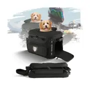 Motorcycle Dog Cat Carrier, Portable Pet Carrier Weather-Proof Pet Crate Trav...