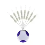 Flexible Transparent Fishing Bobber Stopper 24pcs 3set Float Cylindrical