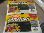 2 Packs Berkley 5.25" General Stick Worm Soft Fishing PowerBait Black Blue Fleck