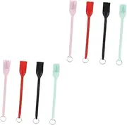 BESPORTBLE 2sets Ergonomic Handle Portable BBQ Basting Brush BBQ Sauce Brush Mats Cooking Oil Brush Tool Grilling 4pcs*2