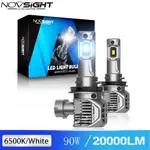 NOVSIGHT LED 汽車頭燈 2 件 N62 H11 90W 20000LM 6500K 直列 LED 霧燈