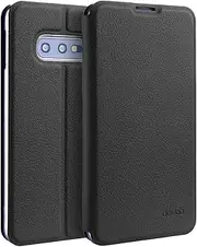 doupi Flip Case for Samsung Galaxy S10e, Deluxe Protective Case with Magnetic Closure, Folding Book Style Mobile Phone Case, Stand, Black