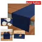 100% Pure Linen Table Runner - 14 x 120 Inch in Royal Blue for Special Occasions