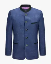 Men's German Bavarian Jacket Preston Linen Traditional Jacket Made of Linen