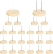Generisch Set of 24 Wooden Supports for Dolls - Bench Needle Felt Exhibition Supports | Miniature Doll Support for Home Decoration, Action Fabrics
