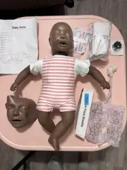 Laerdal Baby Anne CPR Training Manikin – Full Kit with Face Shield, Extra Face,
