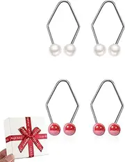 2/4 Pcs Dimple Makers for the face,Dimple Trainer to Create a Beautiful Smile,Develop Natural Dimples for Cheeks Ball (silver+red)