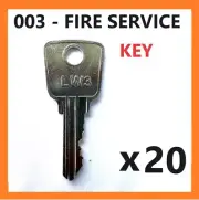 20 x Fire Brigade 003 Key Cut To Code for Australian Emergency Services Locks