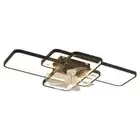 PUDO 41 in. Indoor Black Mordern Modern Integrated LED Ceiling Fan Light Flush