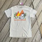 Peanuts Women's Snoopy And Woodstock Camping Tee Size M. NEW